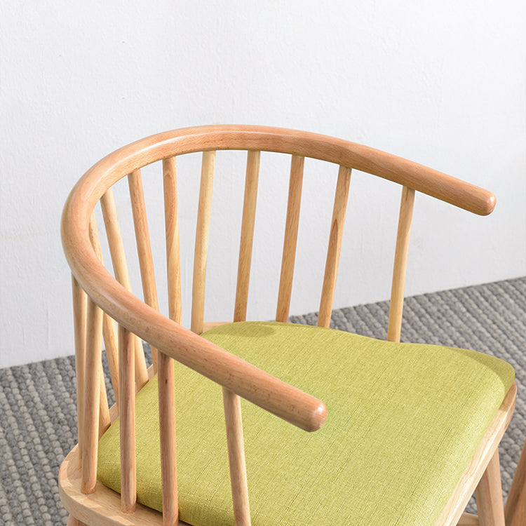 Chaise en bois d'hévéa de style moderne, chaises de salle à manger de cuisine arrière Windsor