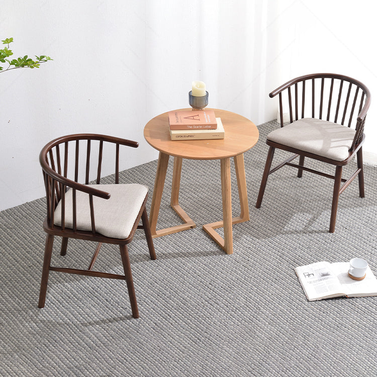 Chaise en bois d'hévéa de style moderne, chaises de salle à manger de cuisine arrière Windsor