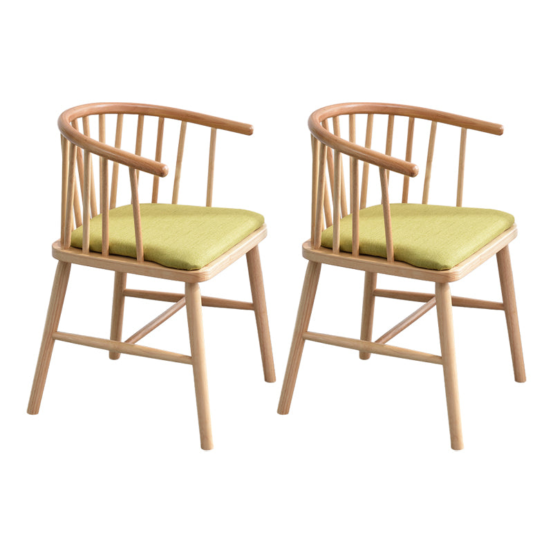 Chaise en bois d'hévéa de style moderne, chaises de salle à manger de cuisine arrière Windsor