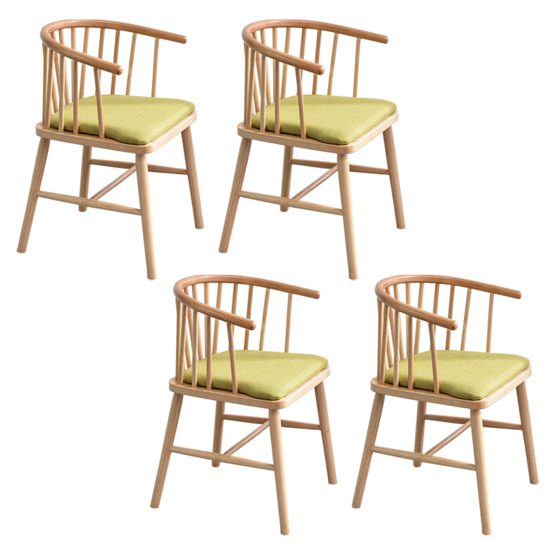 Chaise en bois d'hévéa de style moderne, chaises de salle à manger de cuisine arrière Windsor