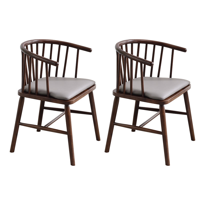 Chaise en bois d'hévéa de style moderne, chaises de salle à manger de cuisine arrière Windsor