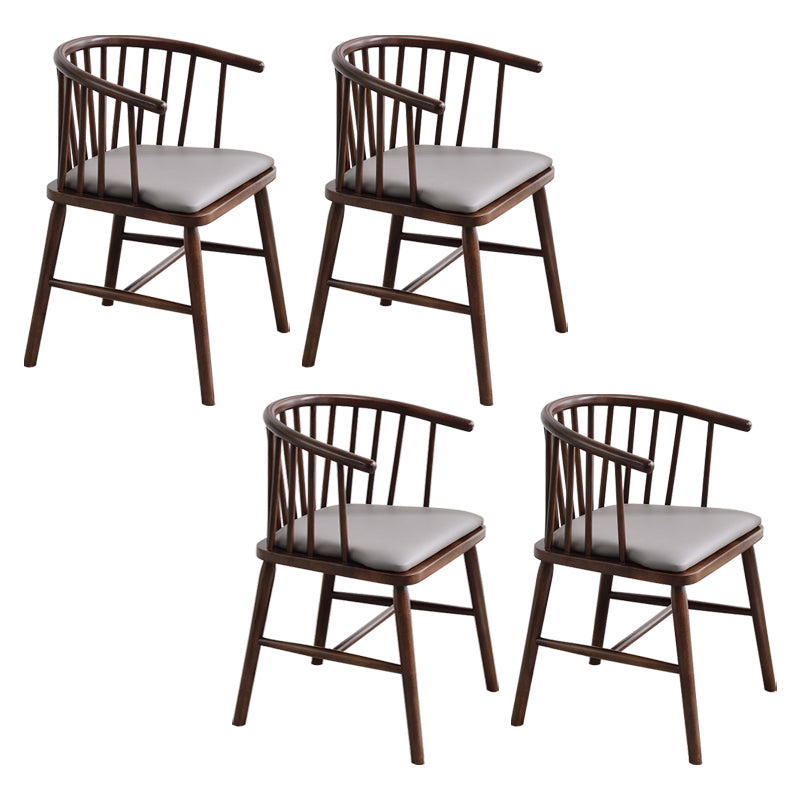 Chaise en bois d'hévéa de style moderne, chaises de salle à manger de cuisine arrière Windsor