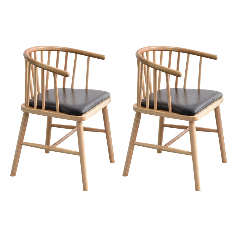 Chaise en bois d'hévéa de style moderne, chaises de salle à manger de cuisine arrière Windsor