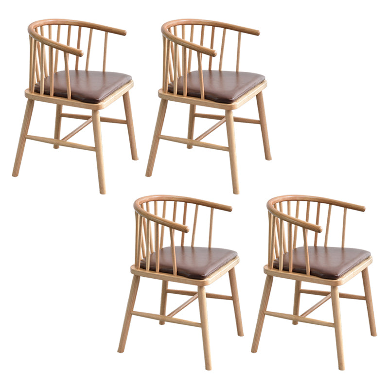 Chaise en bois d'hévéa de style moderne, chaises de salle à manger de cuisine arrière Windsor