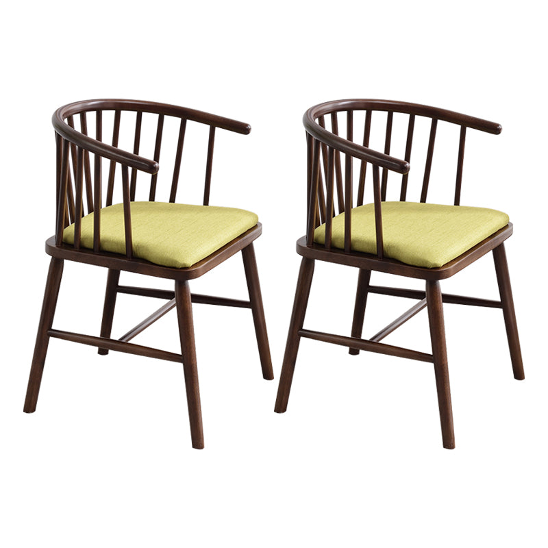 Chaise en bois d'hévéa de style moderne, chaises de salle à manger de cuisine arrière Windsor