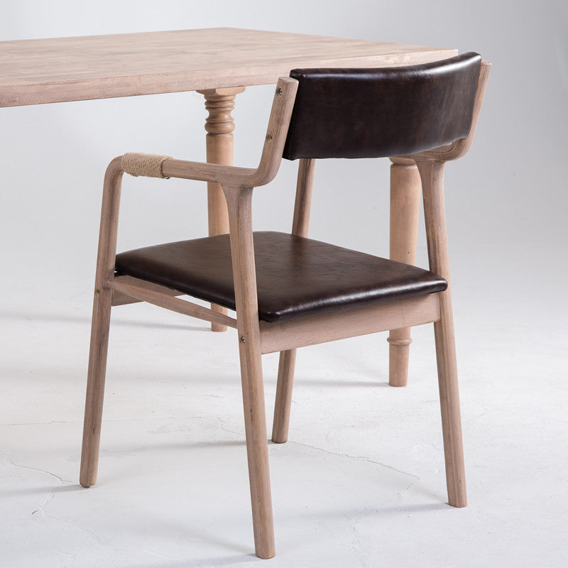 Fauteuil de salle à manger rembourré en bois courbé, chaise simple à dossier ouvert avec pieds en bois