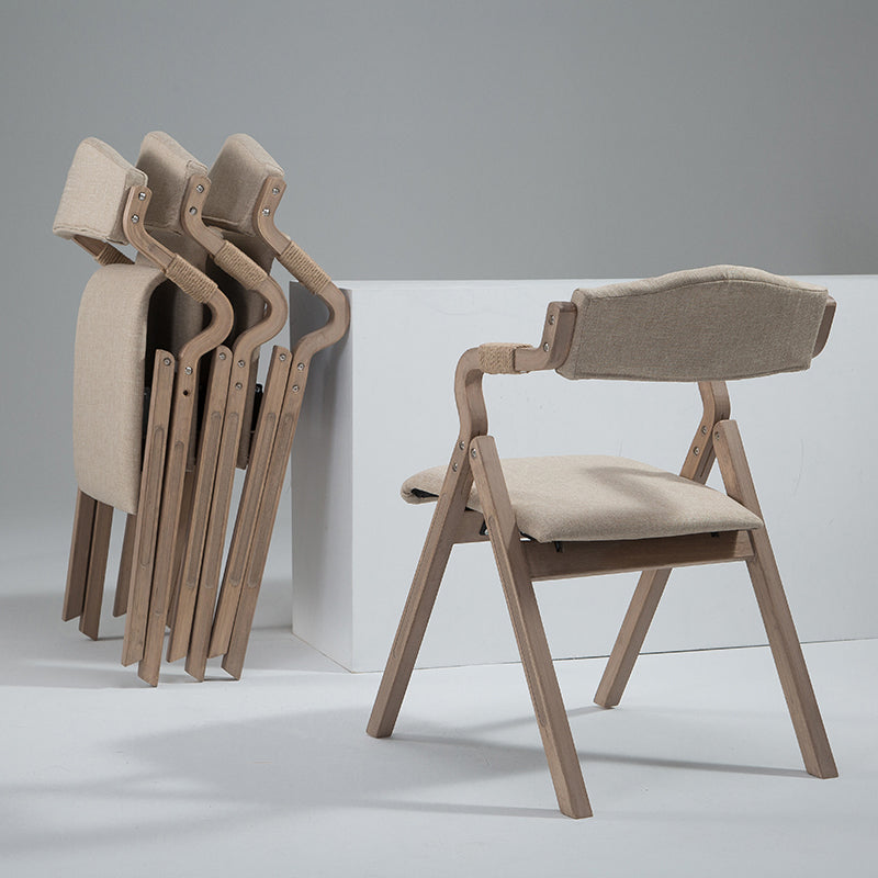 Fauteuil de salle à manger de style campagnard, fauteuils rembourrés pliables à dos ouvert