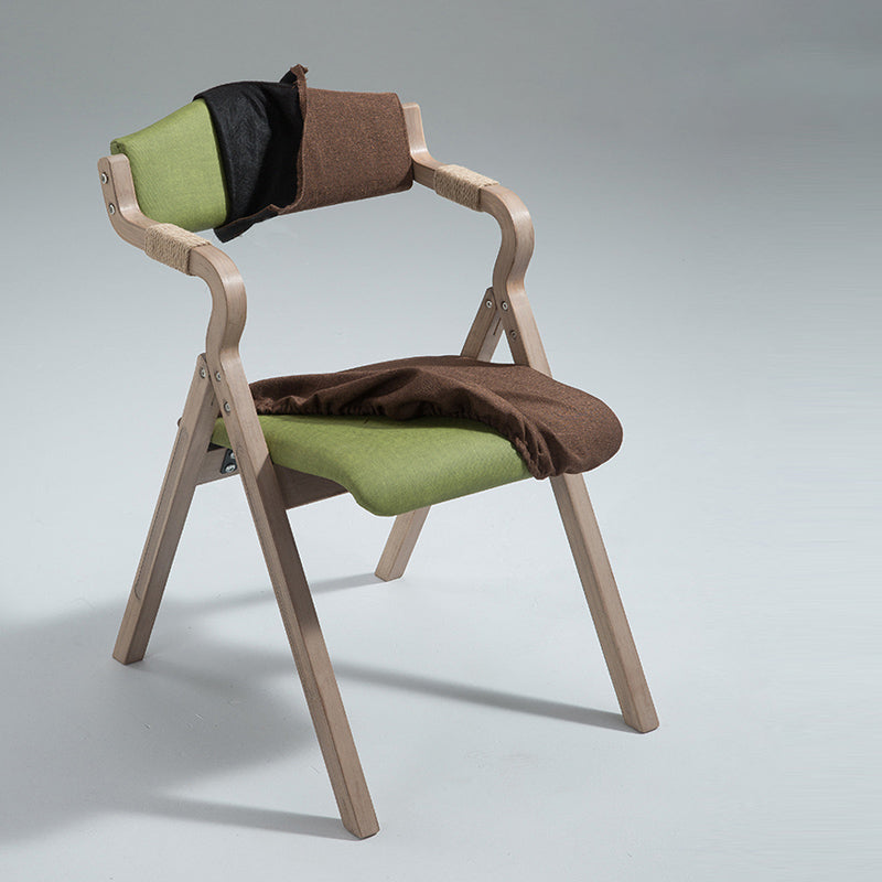 Fauteuil de salle à manger de style campagnard, fauteuils rembourrés pliables à dos ouvert