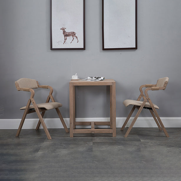 Fauteuil de salle à manger de style campagnard, fauteuils rembourrés pliables à dos ouvert