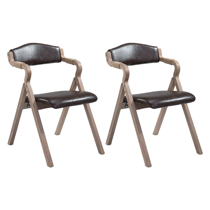 Fauteuil de salle à manger de style campagnard, fauteuils rembourrés pliables à dos ouvert