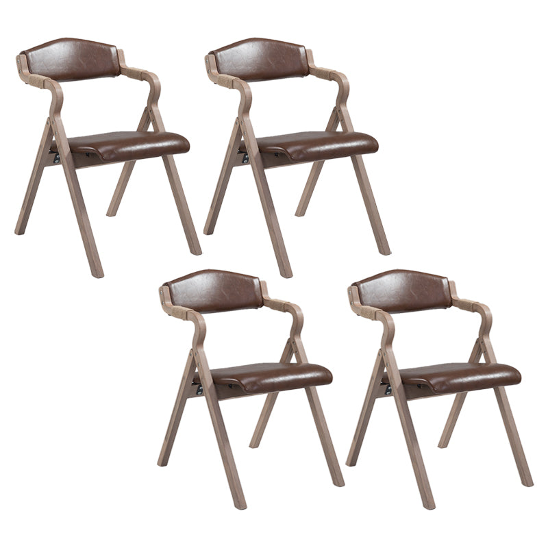 Fauteuil de salle à manger de style campagnard, fauteuils rembourrés pliables à dos ouvert