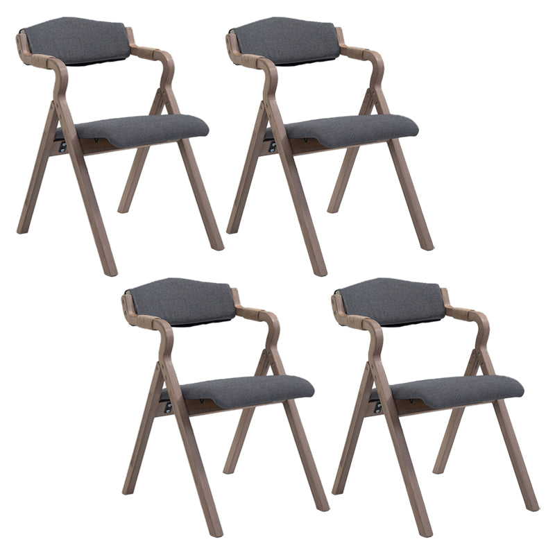 Fauteuil de salle à manger de style campagnard, fauteuils rembourrés pliables à dos ouvert