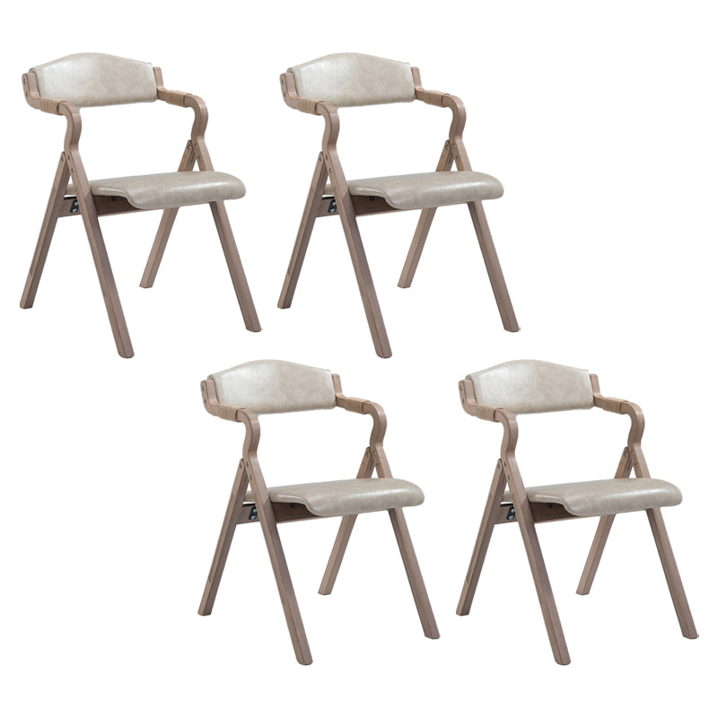 Fauteuil de salle à manger de style campagnard, fauteuils rembourrés pliables à dos ouvert