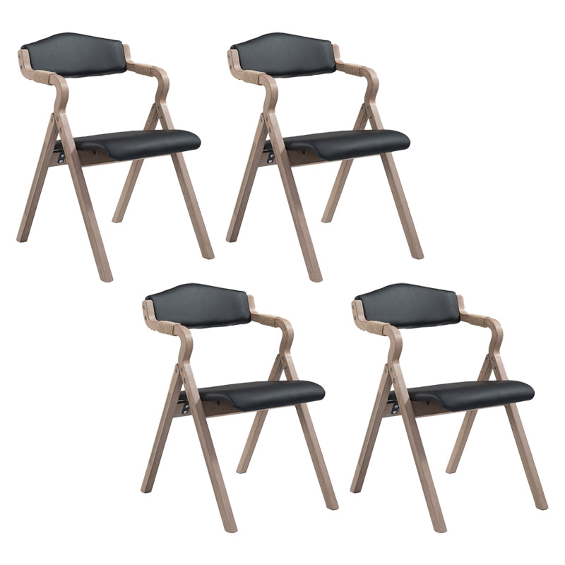 Fauteuil de salle à manger de style campagnard, fauteuils rembourrés pliables à dos ouvert