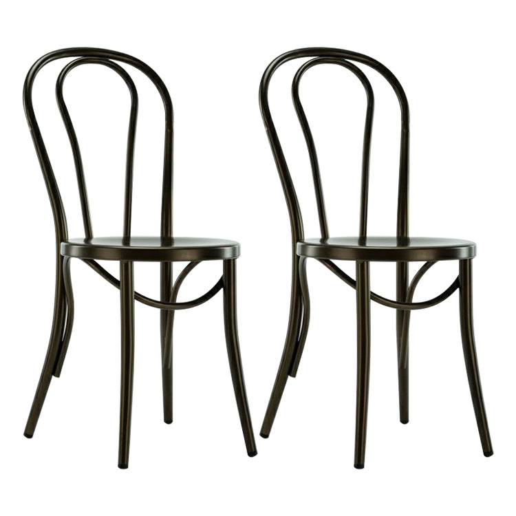 Eigentijdse stijl metalen eetkamerstoelen Windsor achter armloze stoel voor keuken