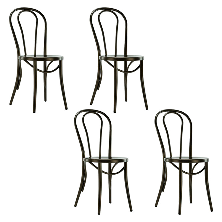 Eigentijdse stijl metalen eetkamerstoelen Windsor achter armloze stoel voor keuken
