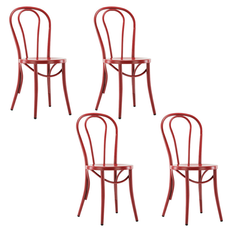 Eigentijdse stijl metalen eetkamerstoelen Windsor achter armloze stoel voor keuken
