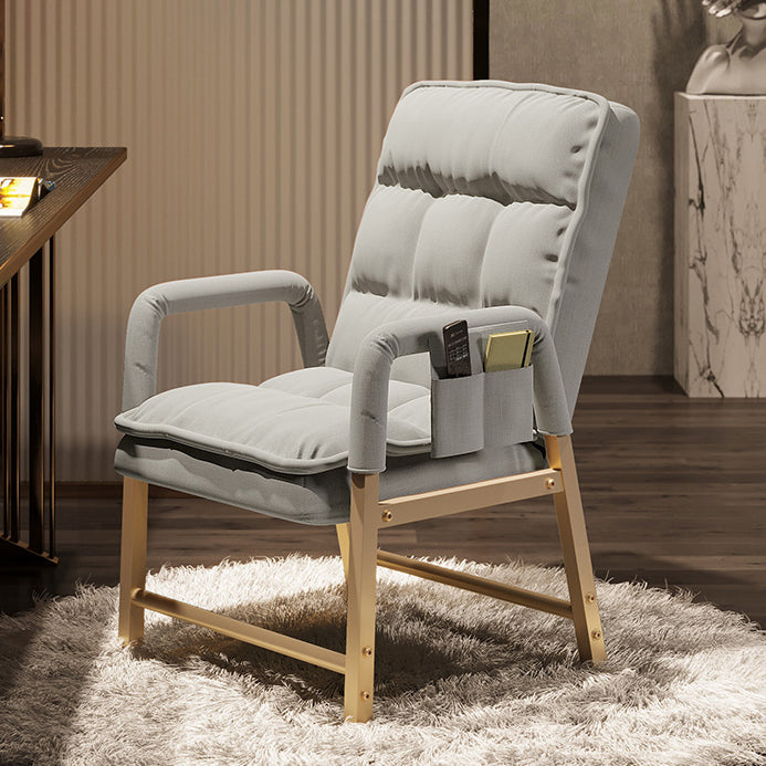Chaise d'appoint rembourrée de Style contemporain, chaise de salle à manger simple avec bras à dossier solide, pour usage domestique