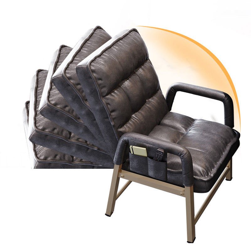 Chaise d'appoint rembourrée de Style contemporain, chaise de salle à manger simple avec bras à dossier solide, pour usage domestique