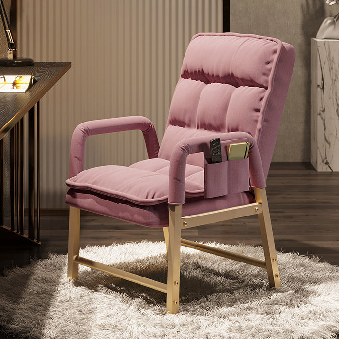 Chaise d'appoint rembourrée de Style contemporain, chaise de salle à manger simple avec bras à dossier solide, pour usage domestique