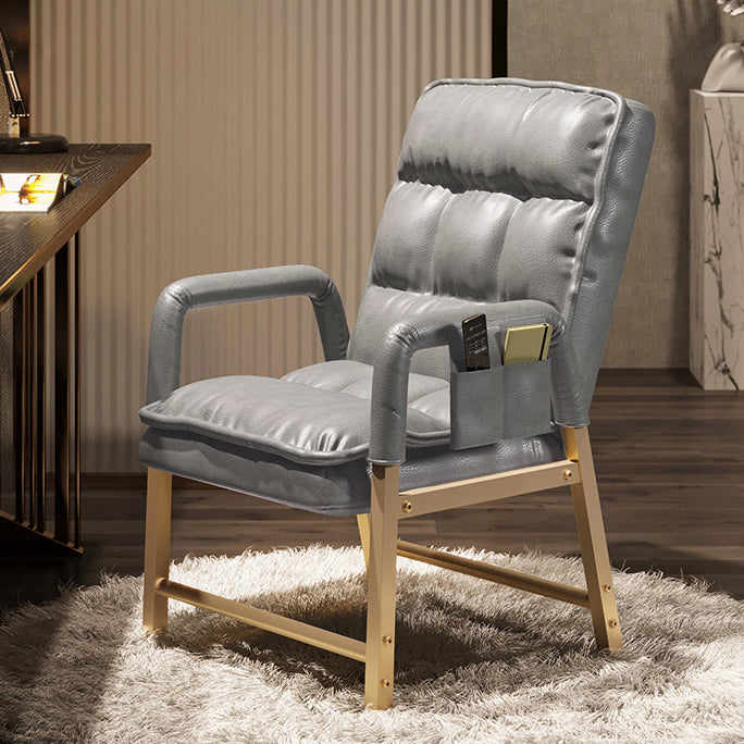 Chaise d'appoint rembourrée de Style contemporain, chaise de salle à manger simple avec bras à dossier solide, pour usage domestique