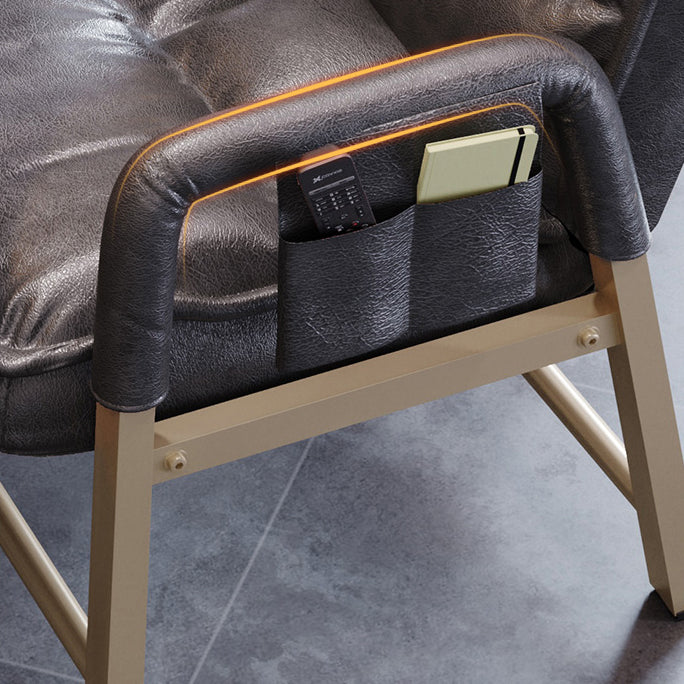 Chaise d'appoint rembourrée de Style contemporain, chaise de salle à manger simple avec bras à dossier solide, pour usage domestique