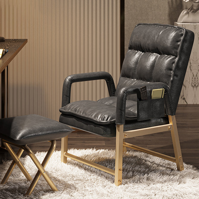 Chaise d'appoint rembourrée de Style contemporain, chaise de salle à manger simple avec bras à dossier solide, pour usage domestique