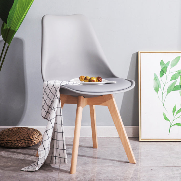 Chaises de salle à manger de style contemporain chaises sans bras solides avec des jambes en bois