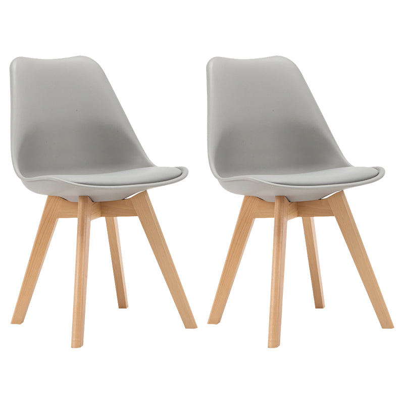 Chaises de salle à manger de style contemporain chaises sans bras solides avec des jambes en bois