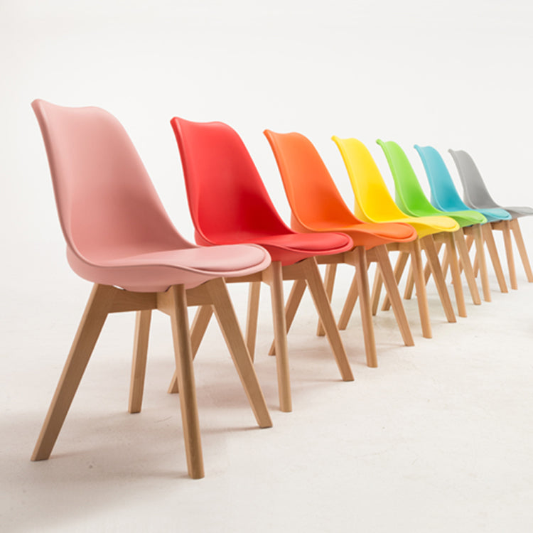 Chaises de salle à manger de style contemporain chaises sans bras solides avec des jambes en bois