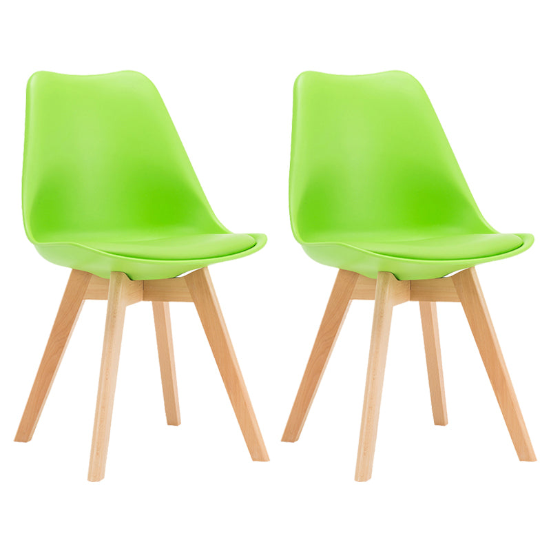 Chaises de salle à manger de style contemporain chaises sans bras solides avec des jambes en bois