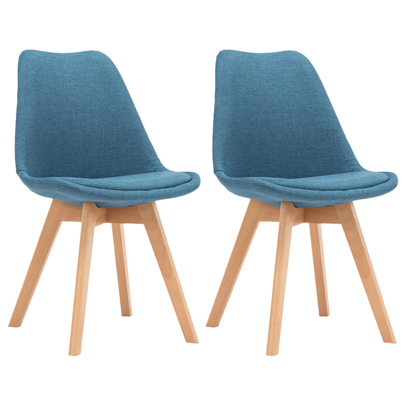 Sillas de comedor de estilo contemporáneo sillas sin brazos con patas de madera
