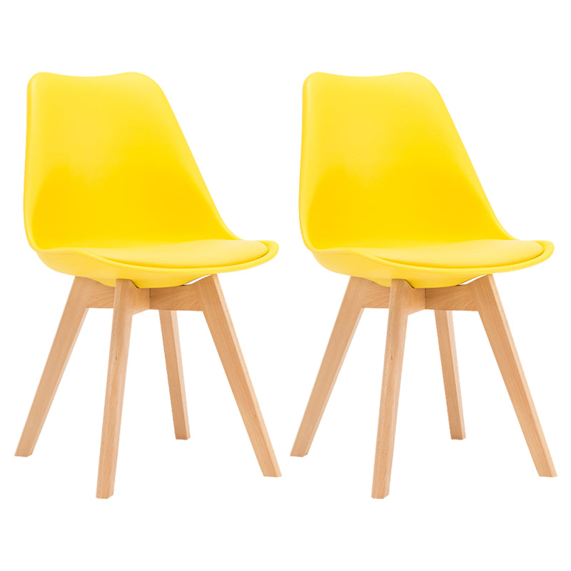 Chaises de salle à manger de style contemporain chaises sans bras solides avec des jambes en bois