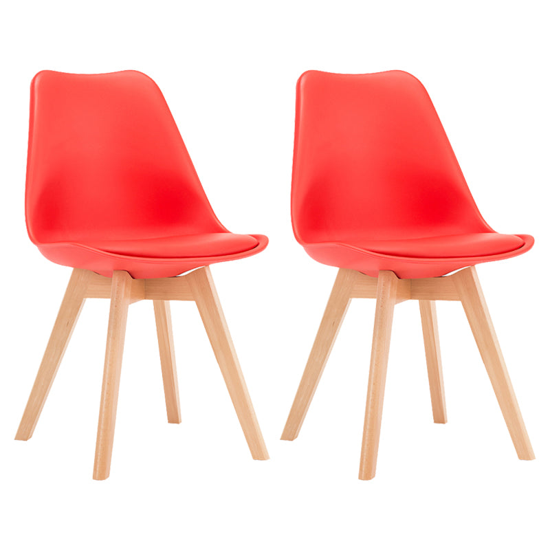 Chaises de salle à manger de style contemporain chaises sans bras solides avec des jambes en bois