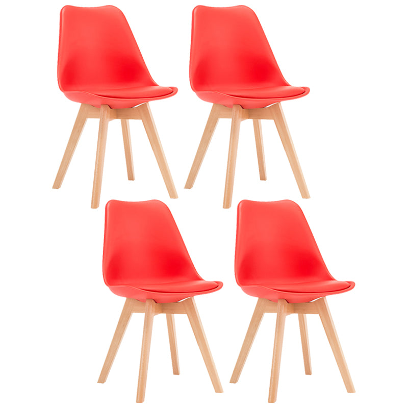 Chaises de salle à manger de style contemporain chaises sans bras solides avec des jambes en bois