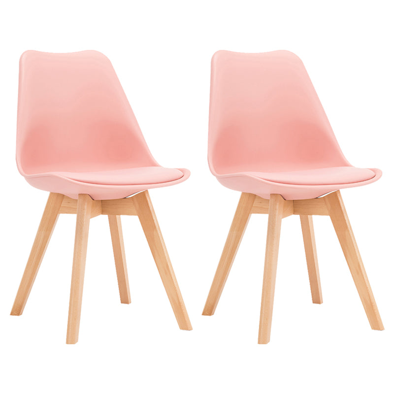 Chaises de salle à manger de style contemporain chaises sans bras solides avec des jambes en bois