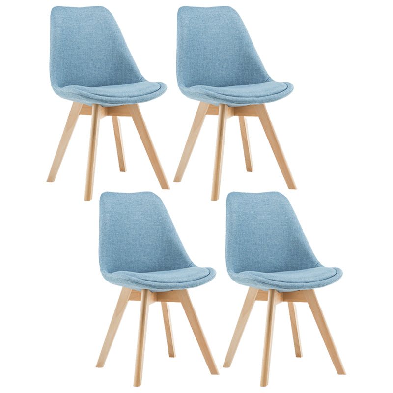 Sillas de comedor de estilo contemporáneo sillas sin brazos con patas de madera