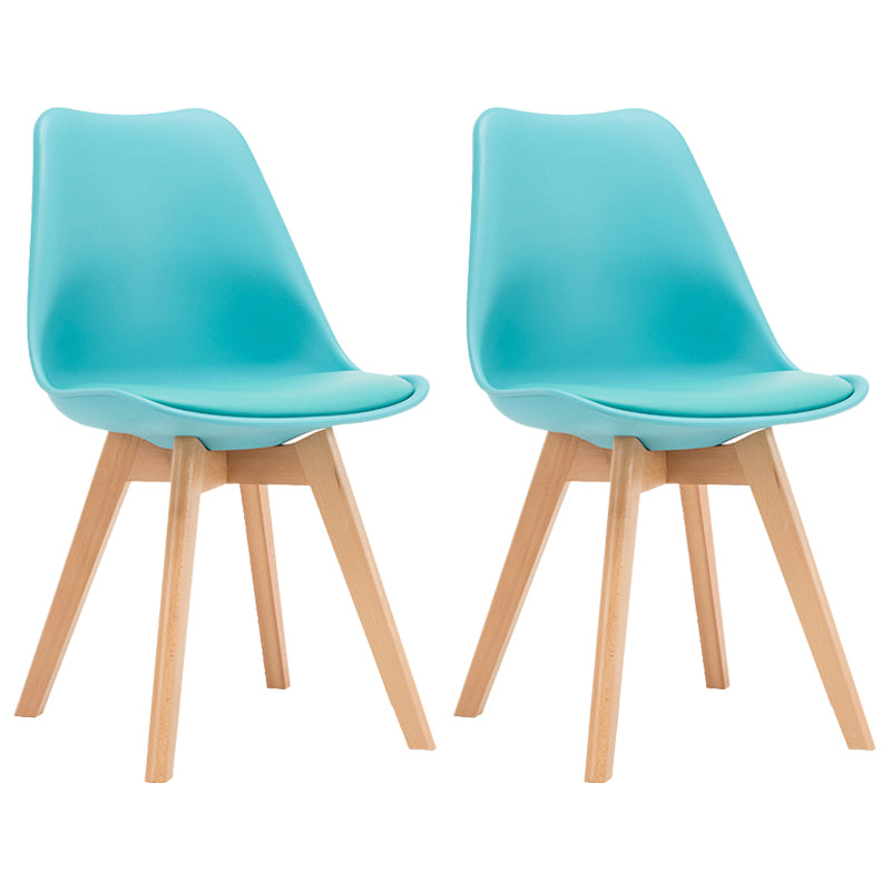 Chaises de salle à manger de style contemporain chaises sans bras solides avec des jambes en bois