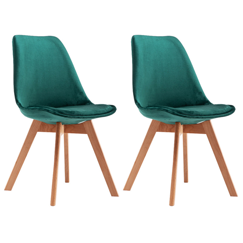 Chaises de salle à manger de style contemporain chaises sans bras solides avec des jambes en bois