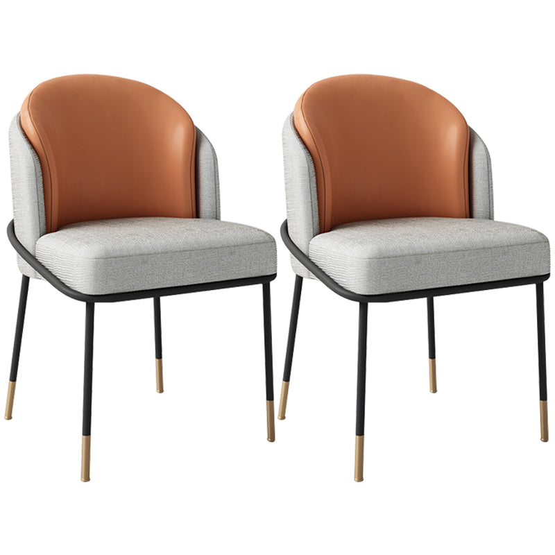 Scandinavische stijl gestoffeerde zijstoelen stevige rugarmloze eetkamerstoelen voor thuis