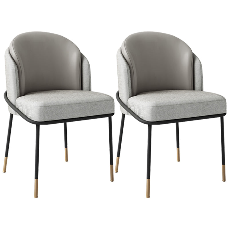 Scandinavische stijl gestoffeerde zijstoelen stevige rugarmloze eetkamerstoelen voor thuis