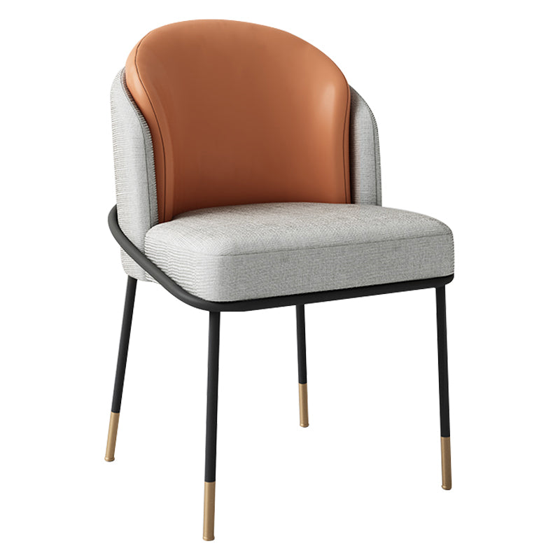 Scandinavische stijl gestoffeerde zijstoelen stevige rugarmloze eetkamerstoelen voor thuis
