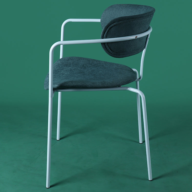 Chaises de salle à manger contemporaines en métal, fauteuil latéral à dossier ouvert pour usage domestique