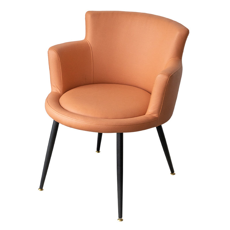 Chaise latérale simple rembourrée de style contemporain, chaise de salle à manger à bras arrière solide