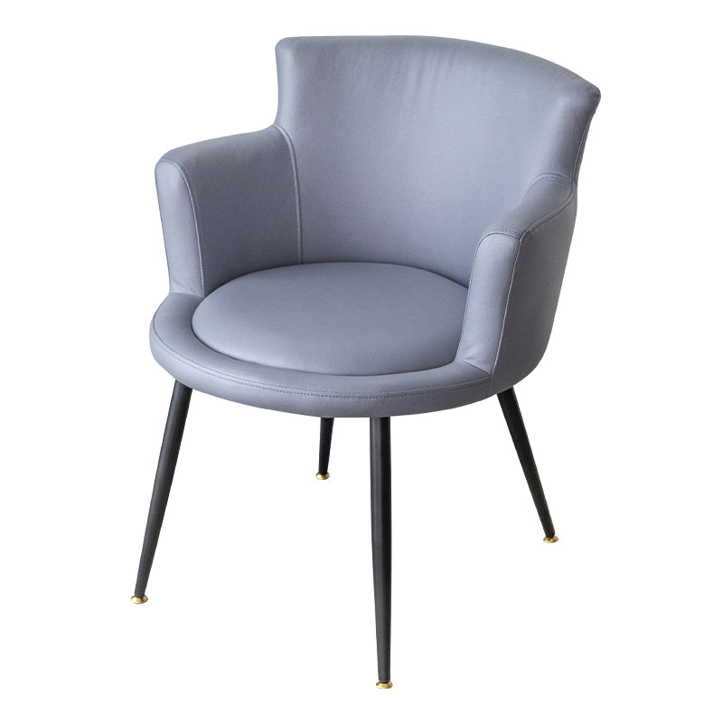 Chaise latérale simple rembourrée de style contemporain, chaise de salle à manger à bras arrière solide