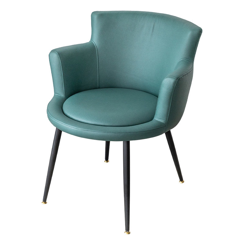 Chaise latérale simple rembourrée de style contemporain, chaise de salle à manger à bras arrière solide