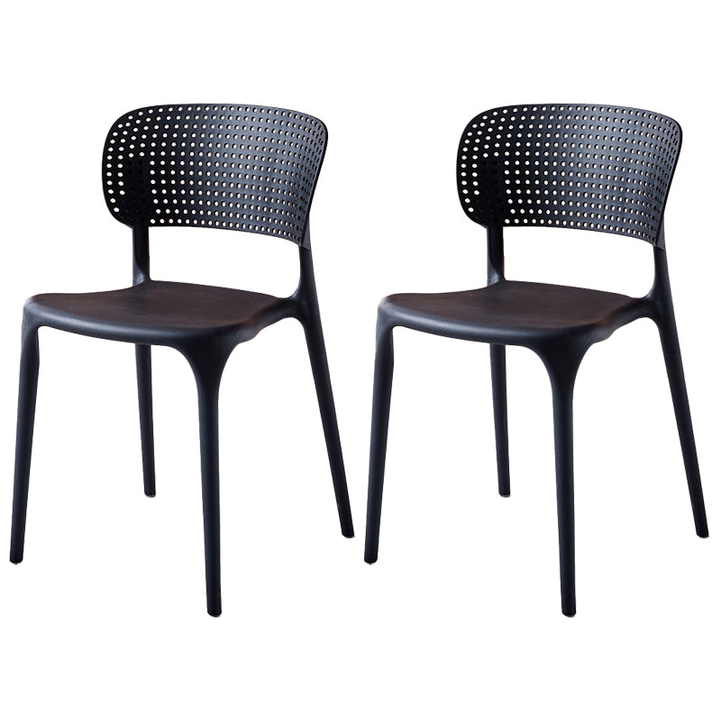 Moderne indoor-outdoor plastic dineren fauteuilse home open achterkant van de kandidaat aan de achterkant