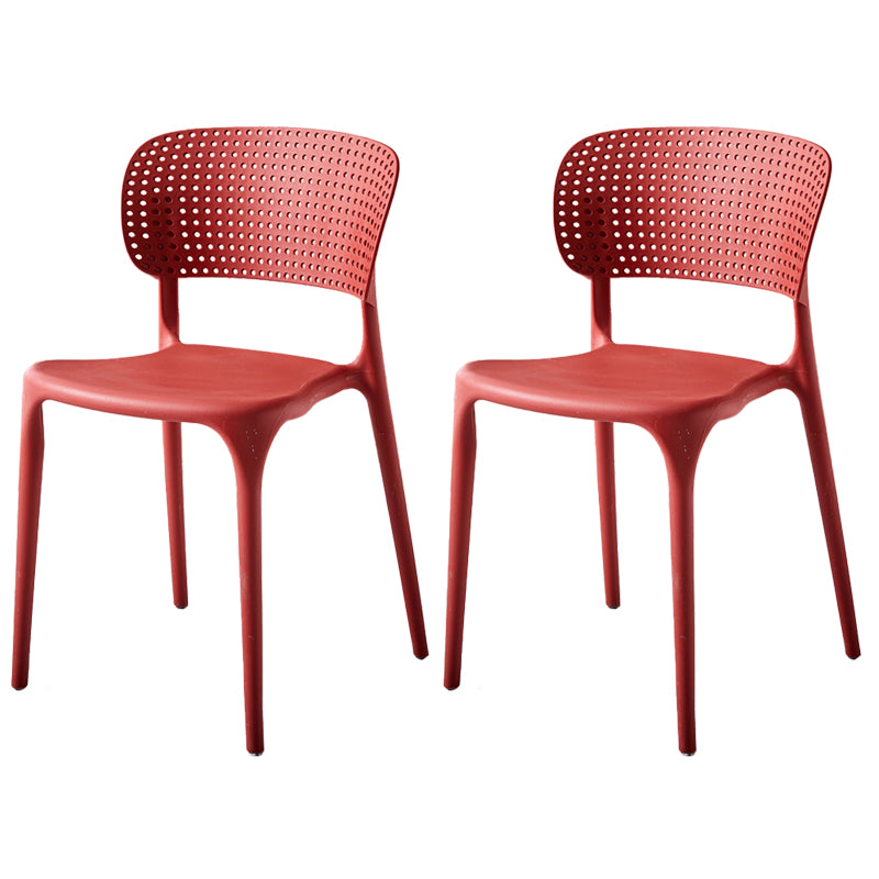 Moderne indoor-outdoor plastic dineren fauteuilse home open achterkant van de kandidaat aan de achterkant