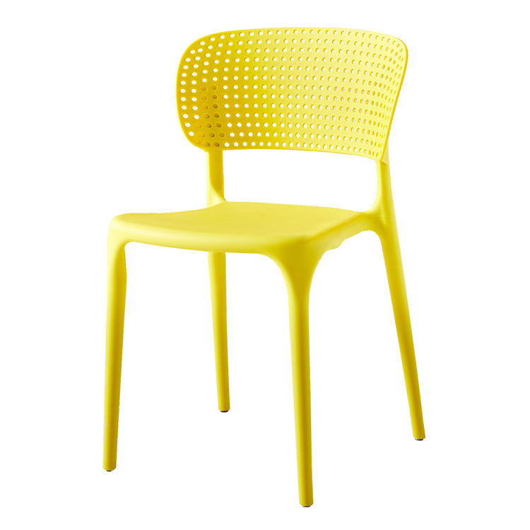 Moderne indoor-outdoor plastic dineren fauteuilse home open achterkant van de kandidaat aan de achterkant