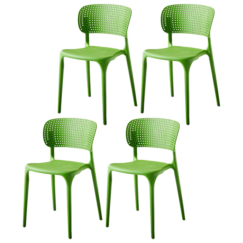 Moderne indoor-outdoor plastic dineren fauteuilse home open achterkant van de kandidaat aan de achterkant